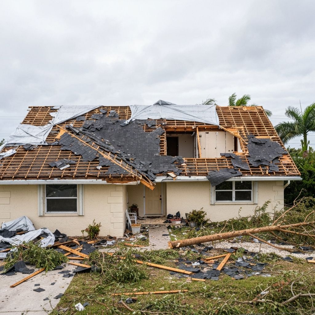 Before: Hurricane-Damaged to Metal Roof